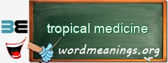 WordMeaning blackboard for tropical medicine